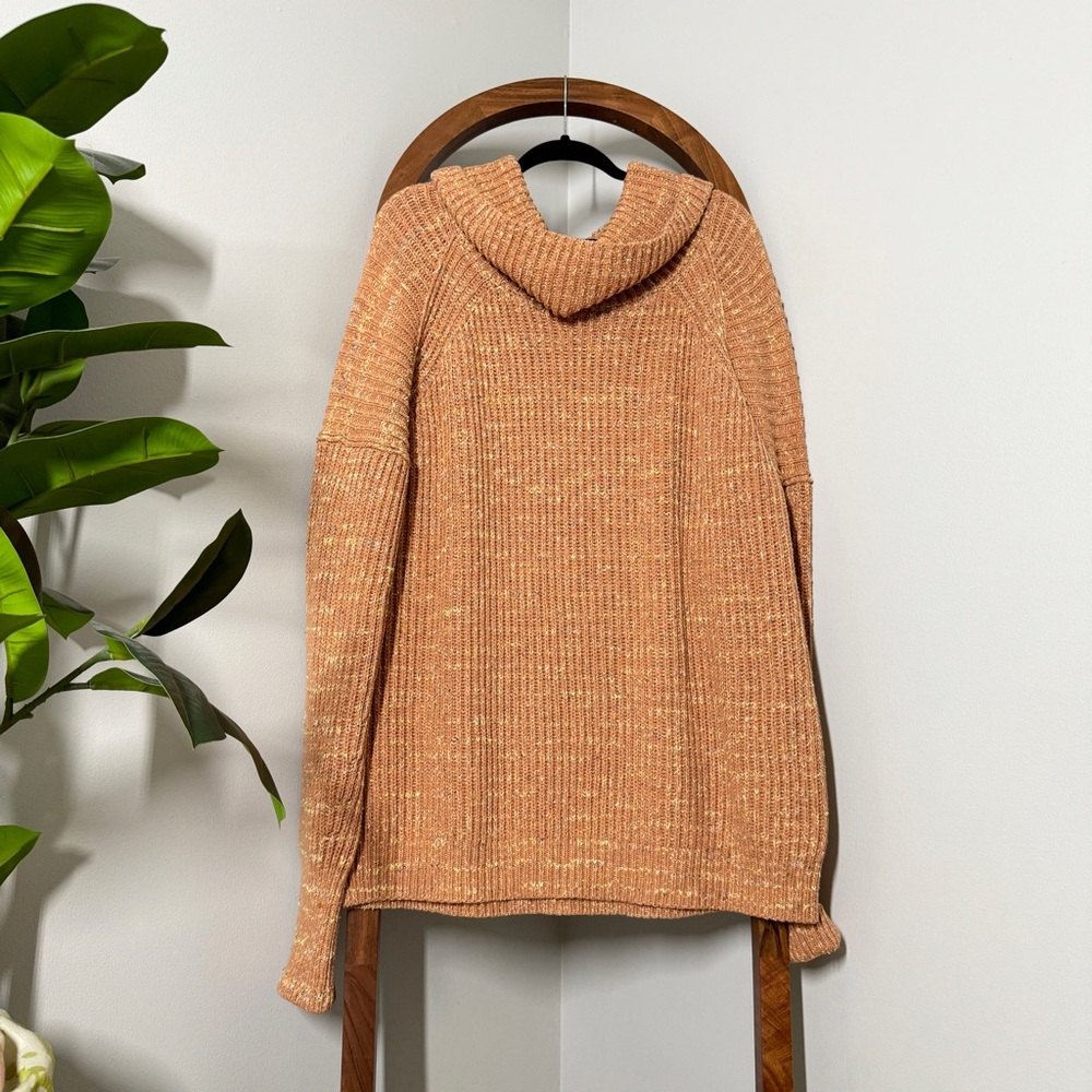 Free People LARGE Leo Tunic Cowl Sweater in Petal Combo